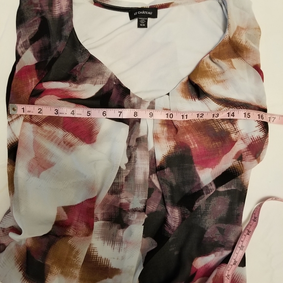 Le Chateau  Abstract Chiffon blouse - Picture 5 of 8